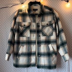 Cozy Plaid Flannel Sherpa Jacket / Shaket